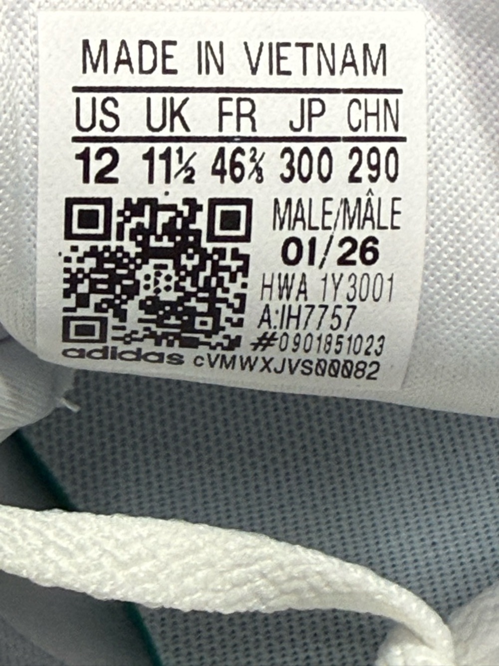New adidas Runfalcon 5 Triple White Running Shoes Sneakers Size 11.5 Men - Picture 9 of 13